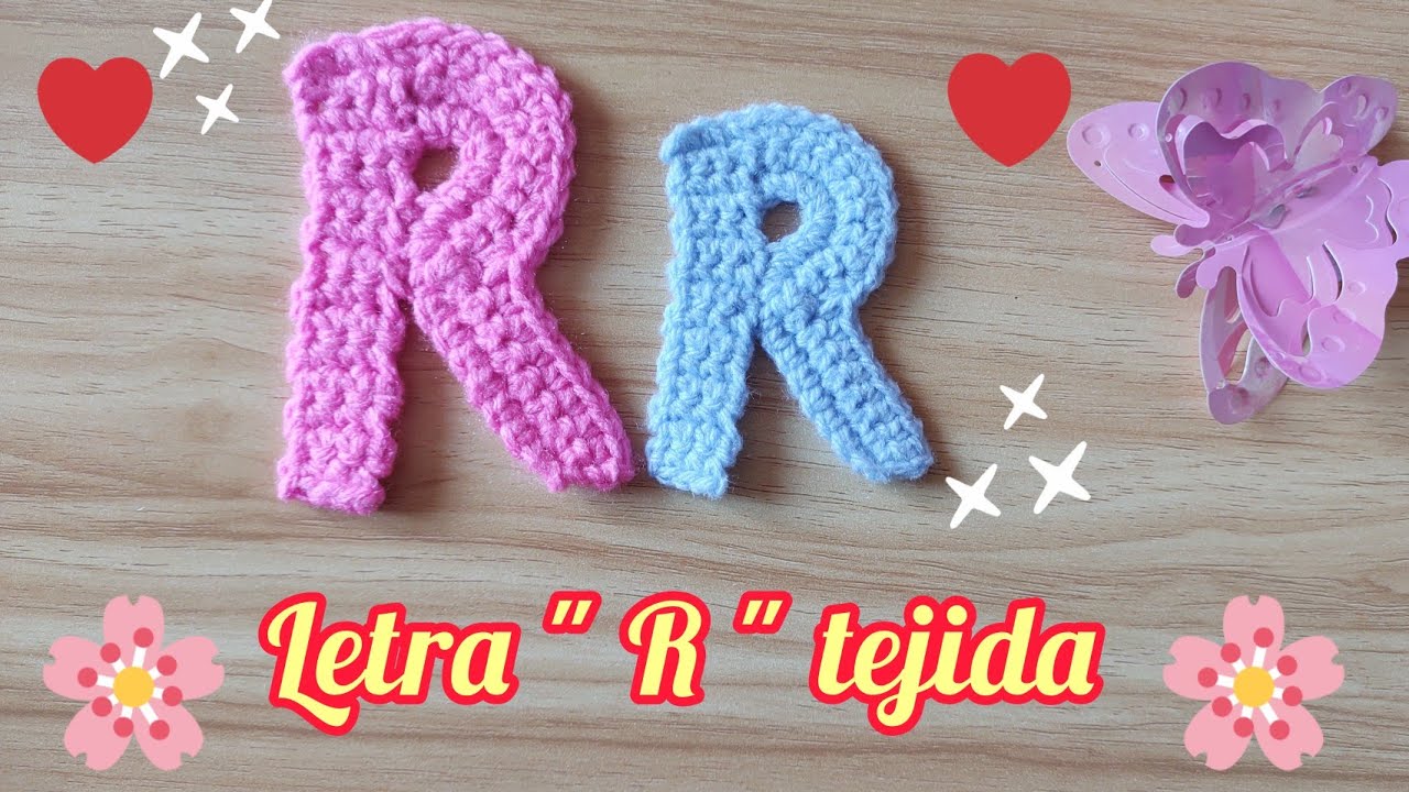 letra r tejida letras tejidas a crochet o ganchillo abecedario tejido