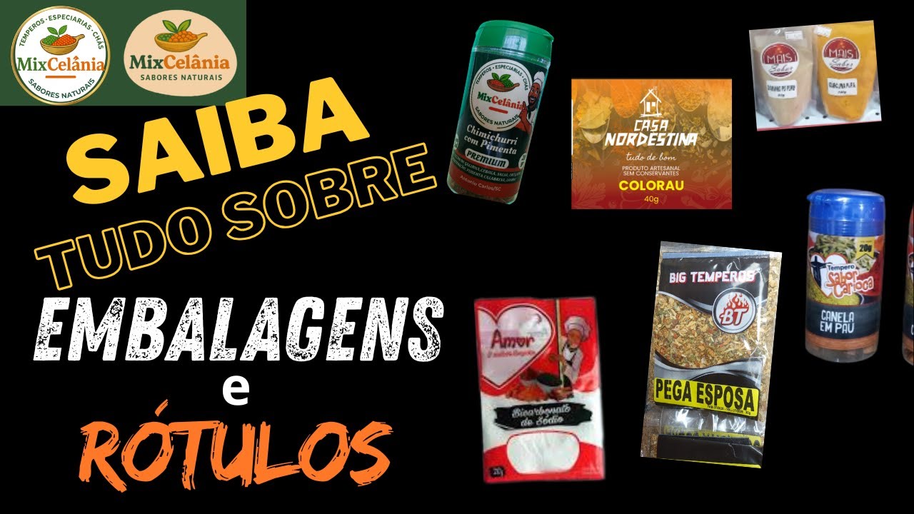 Saiba Tudo Sobre EMBALAGENS E RÓTULOS Para Temperos Secos - $$$ FATURE MUITO Fracionando Temperos