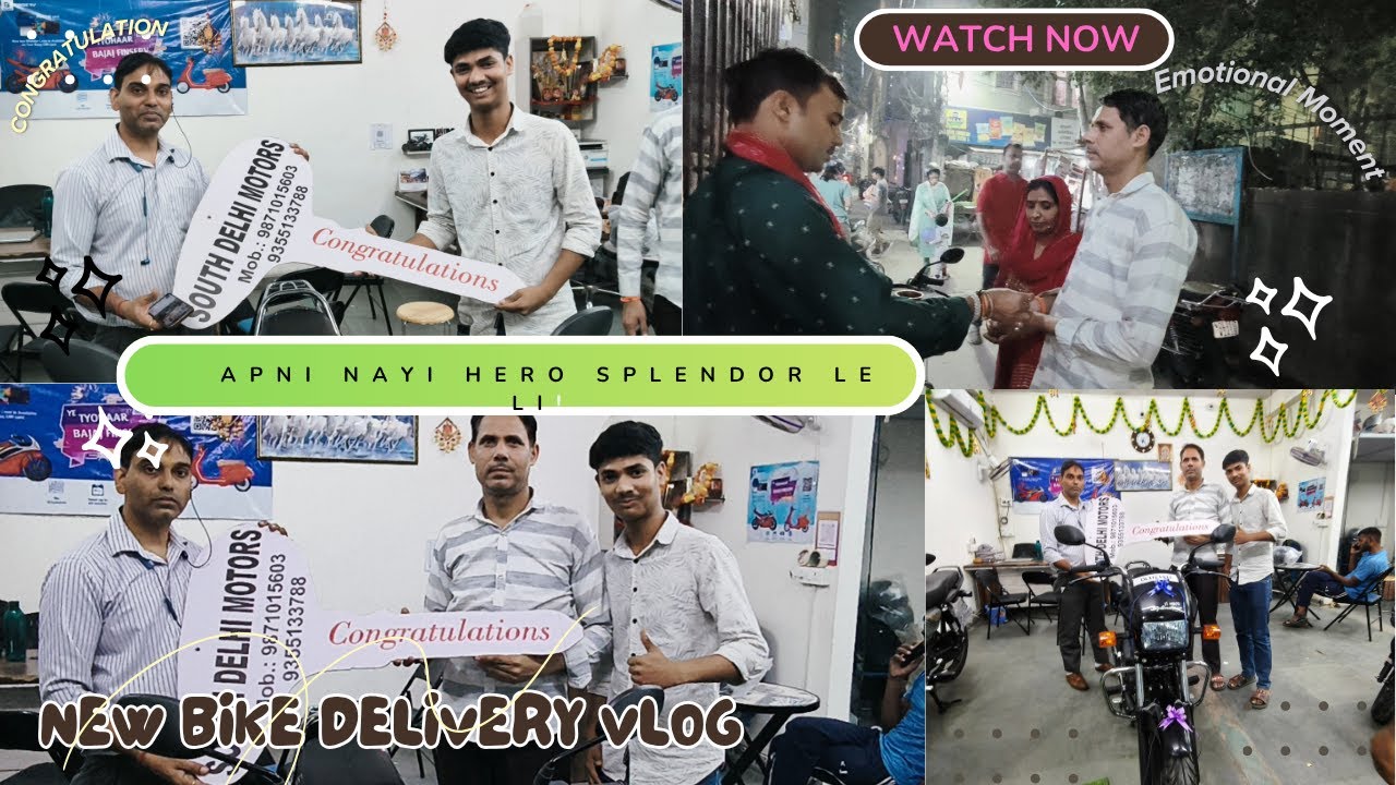 Apni Nayi Hero Splendor Le Li! | Delivery Day + New Bike Delivery Vlog