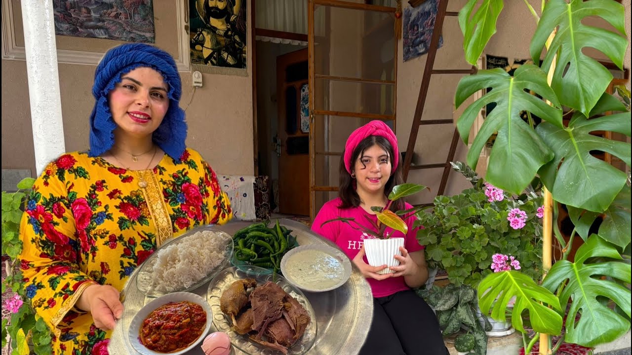 🍁 Autumn in Mazandaran | Repotting My Plants, Village Life & Homemade Pear Compote 🌿🍐