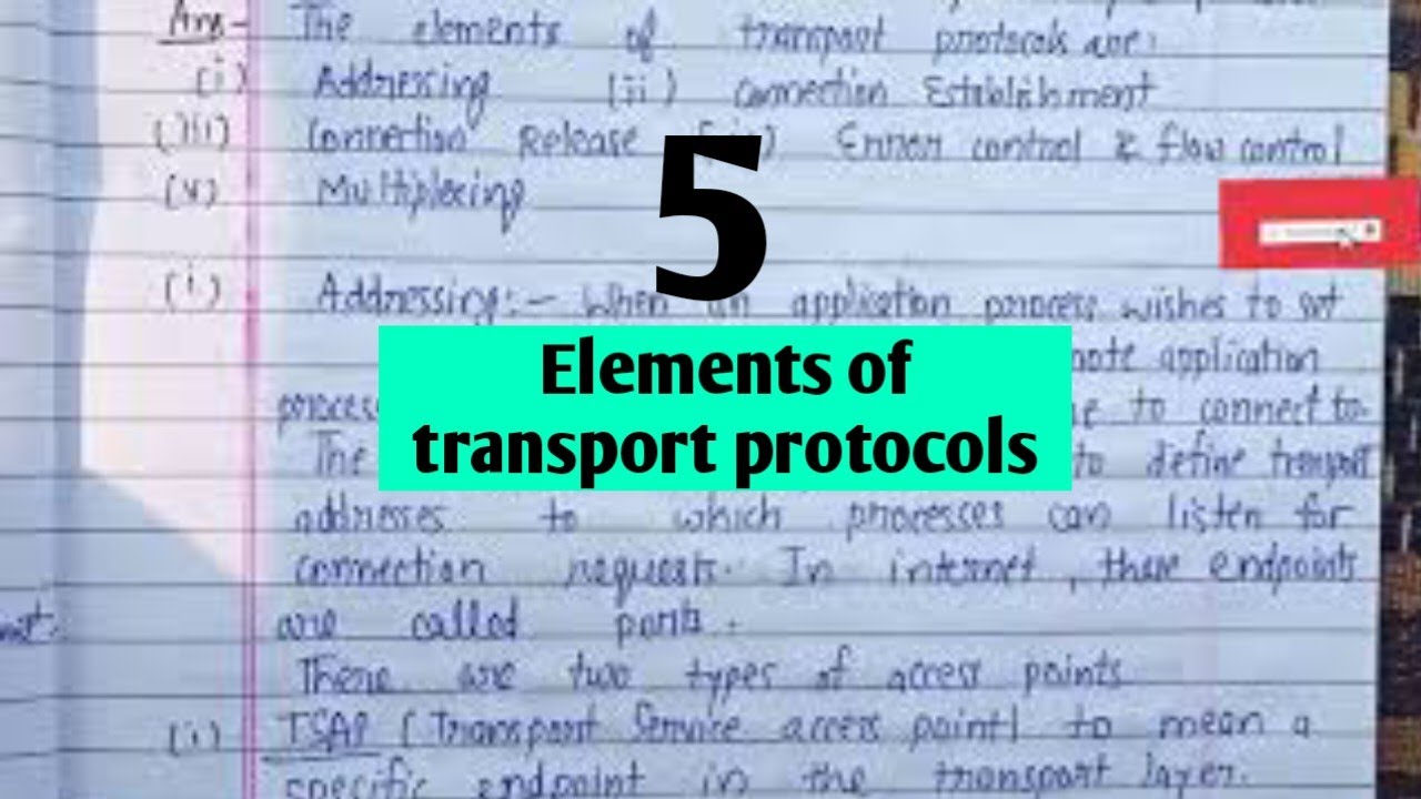 Elements of transport protocols in computer networks | Lec-29