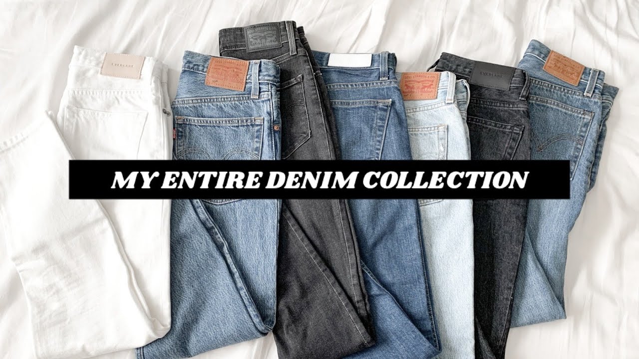 MY ENTIRE DENIM COLLECTION (LEVI'S, EVERLANE, REDONE JEANS)