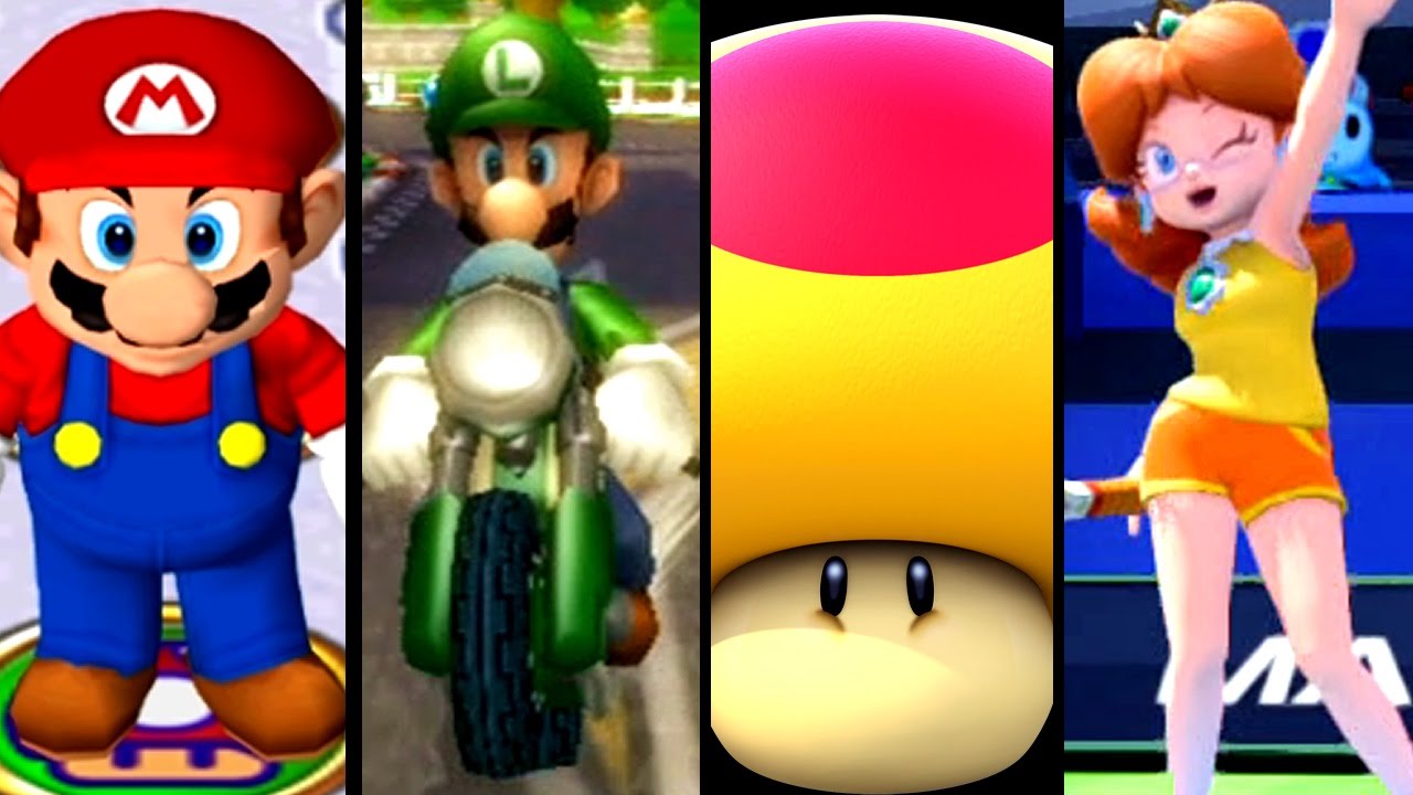 Super Mario Sports ALL MEGA MUSHROOMS 2002-2015 (Wii U, Wii, GC)