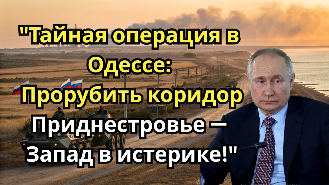 Тайная операция в Одессе: Прорубить коридор Приднестровье - Запад в истерике!