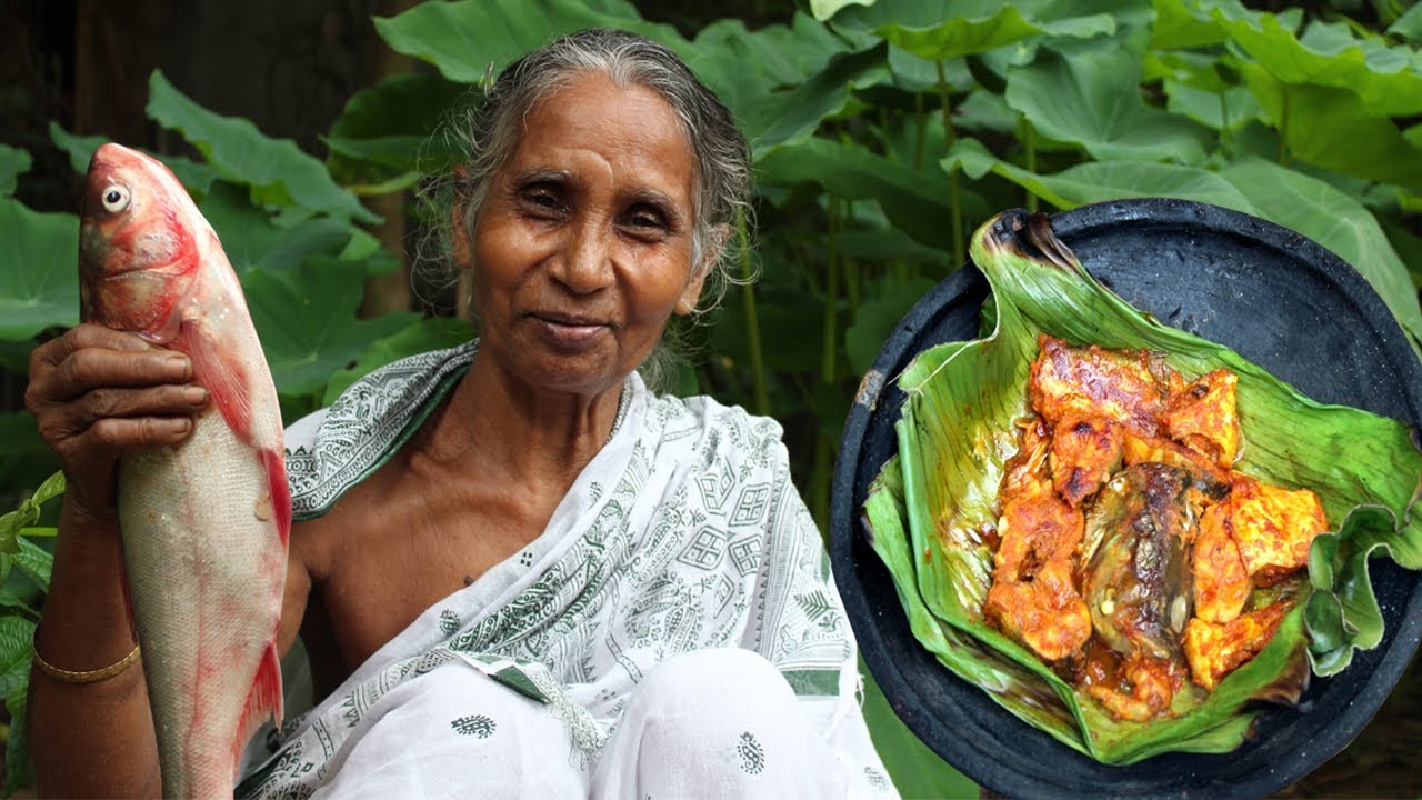 Fish Paturi Recipe Using Banana Leaf  by my Grandma | Village Style Delicious Food Recipe
