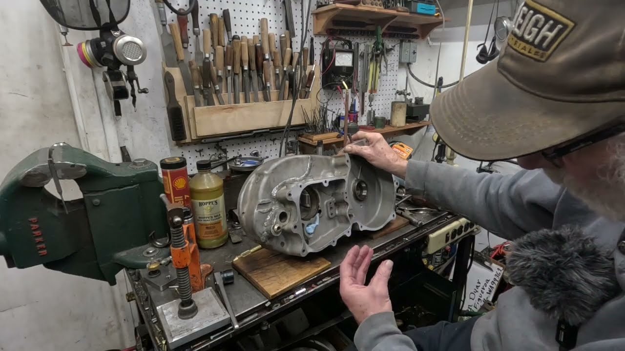 Harley Davidson Machine Shop, K Model restoration crankcases interface machining completed