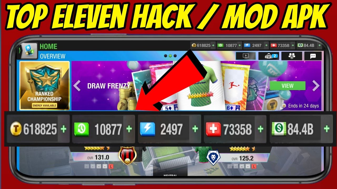 Top Eleven Hack/mod apk to get Unlimited Tokens and Rest packs in 2026