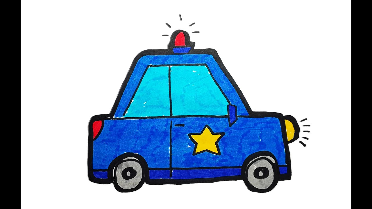 How to Draw a Police Car | drawing a car | very easy drawing