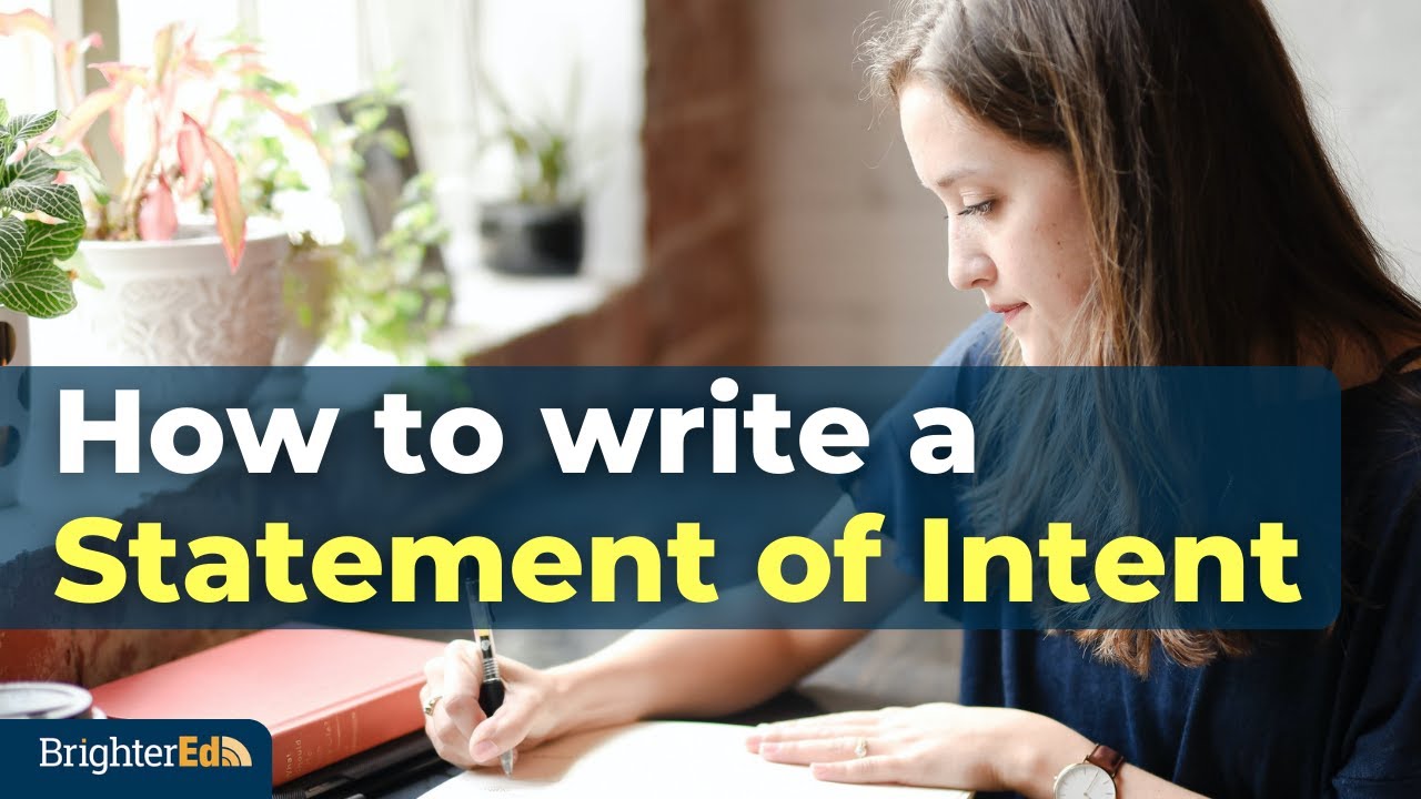 How to write a statement of intent