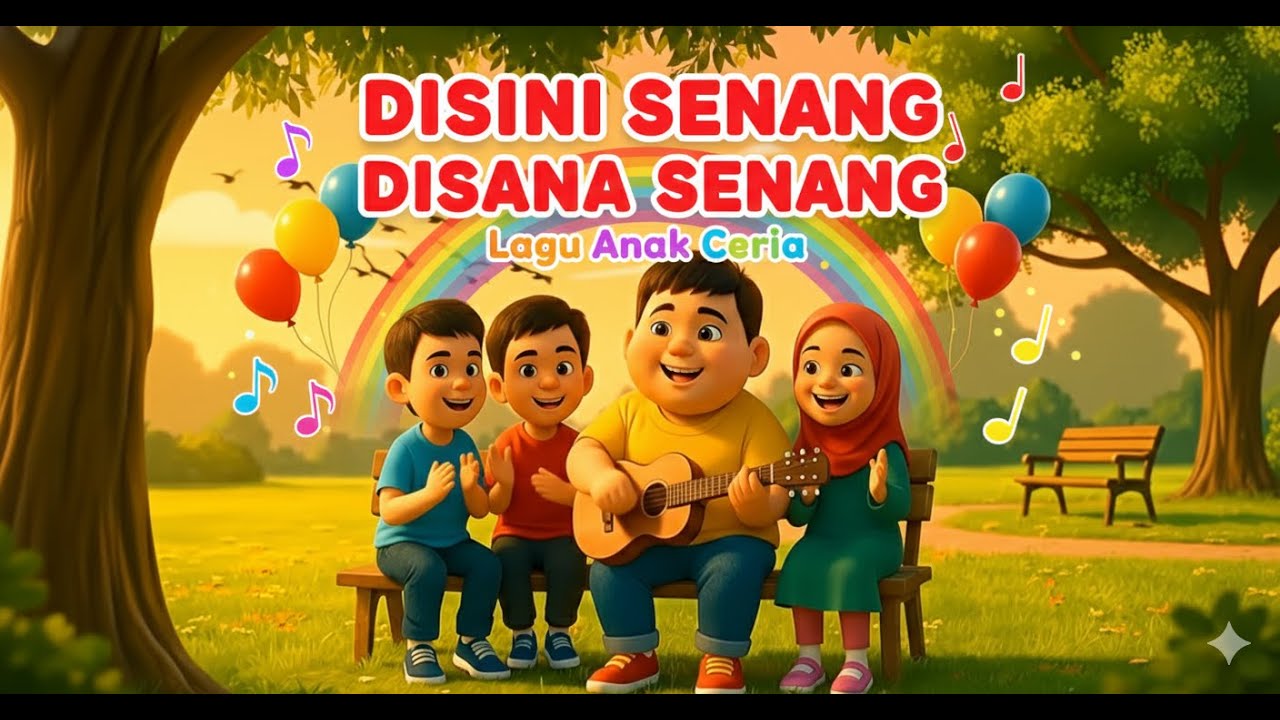 Disini Senang Disana Senang | Lagu Anak Ceria | Nursery Rhymes | Nusantara Kids 🎶✨