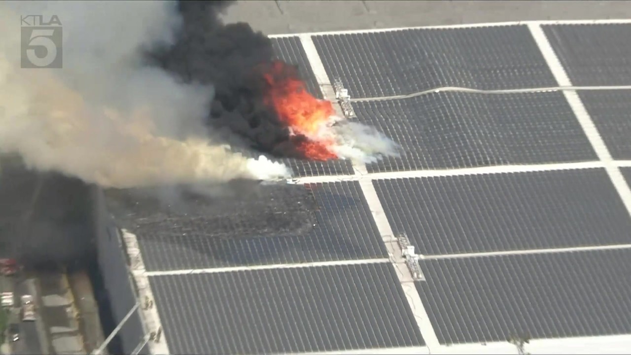 Massive fire breaks out at Los Angeles storage facility, prompting shelter-in-place