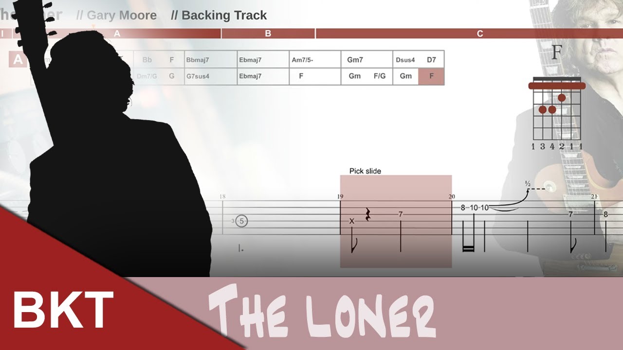 The Loner - Gary Moore - Guitar Backing Track