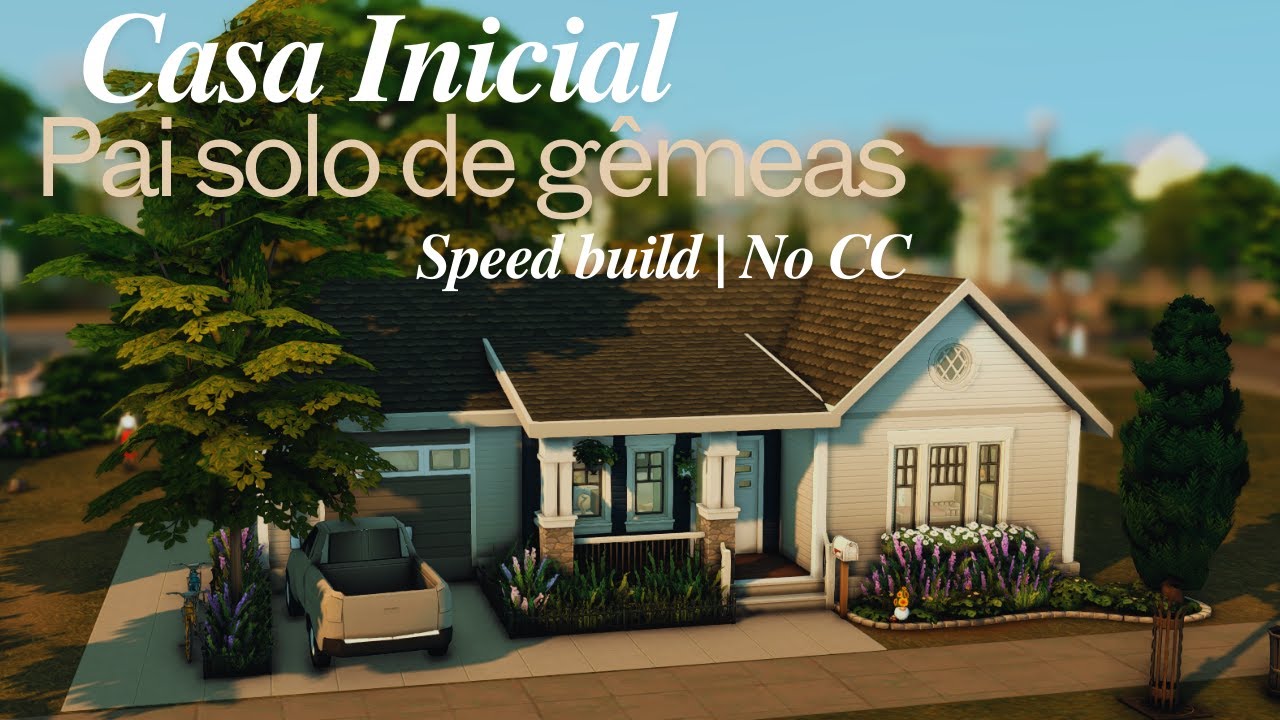 Casa Inicial para Pai Solo De Gêmeas 🏡 | The Sims 4 Speed Build (No CC)