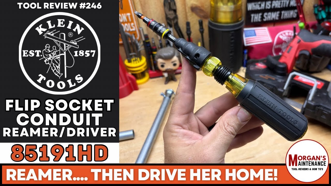 Klein Flip Socket Reamer & Driver - All In One Conduit Tool!