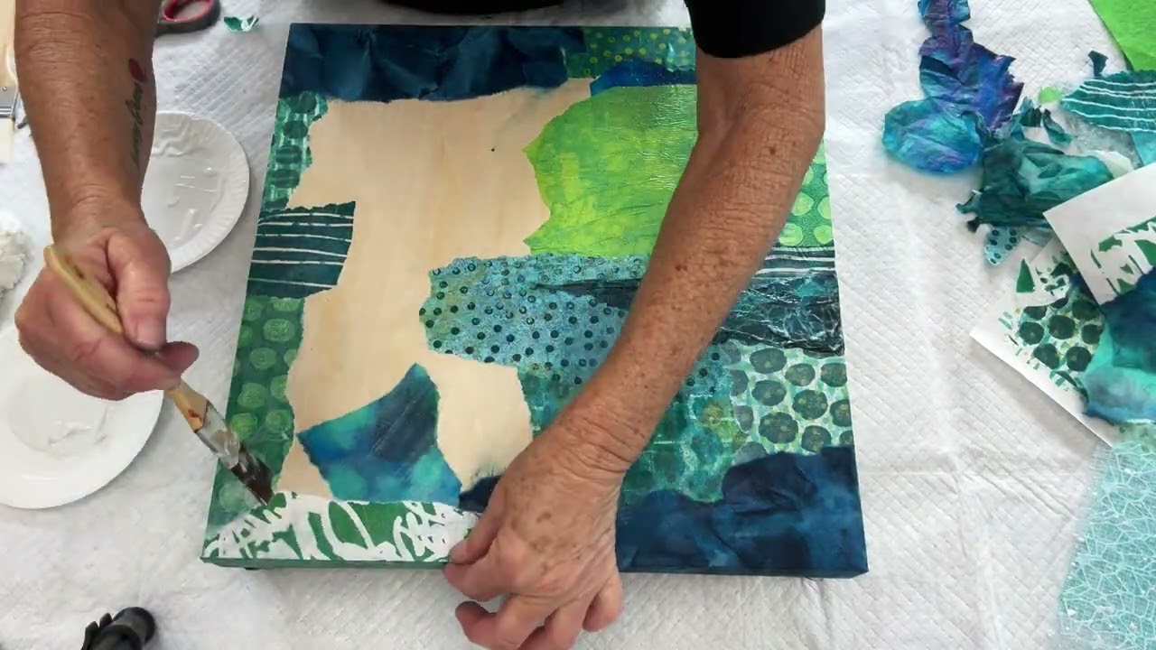 Fluid Art Collage Amazing Fun  Acrylic Pour Painting, Flow Art, Fluid Art Technique,