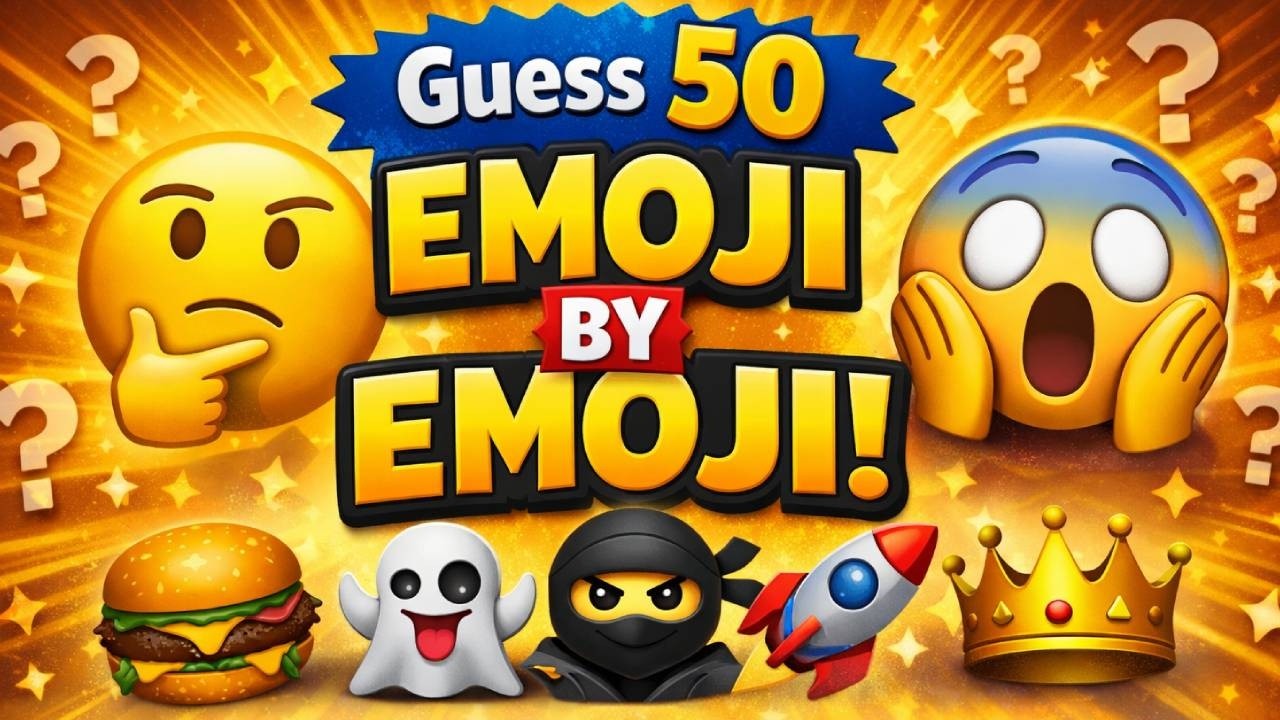 Guess 50 Emoji Names by Emoji 🤔 Only Genius Can Score 50/50!