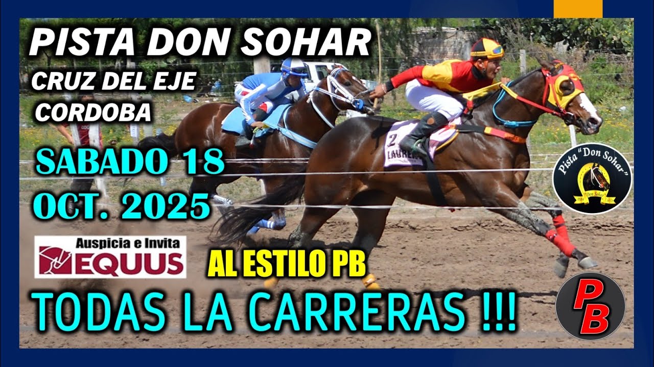 CARRERAS PISTA DON SOHAR - CRUZ DEL EJE, CORDOBA (18-10-2025)