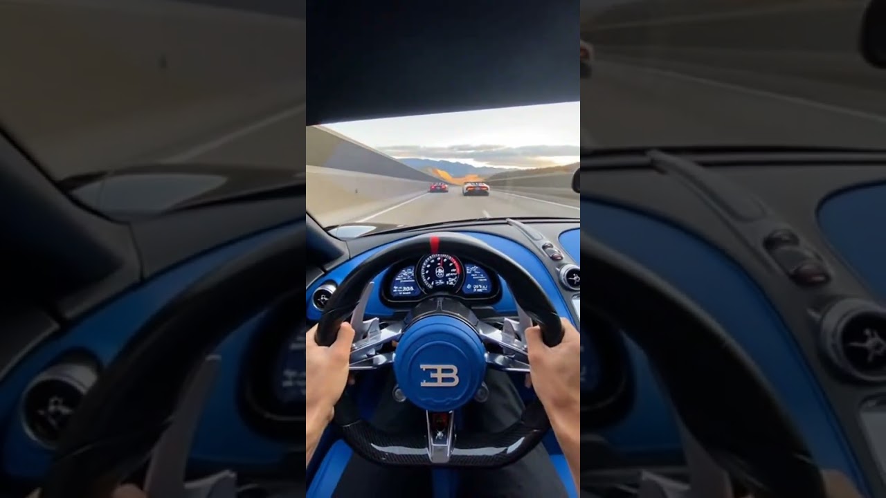 POV Bugatti street racing 