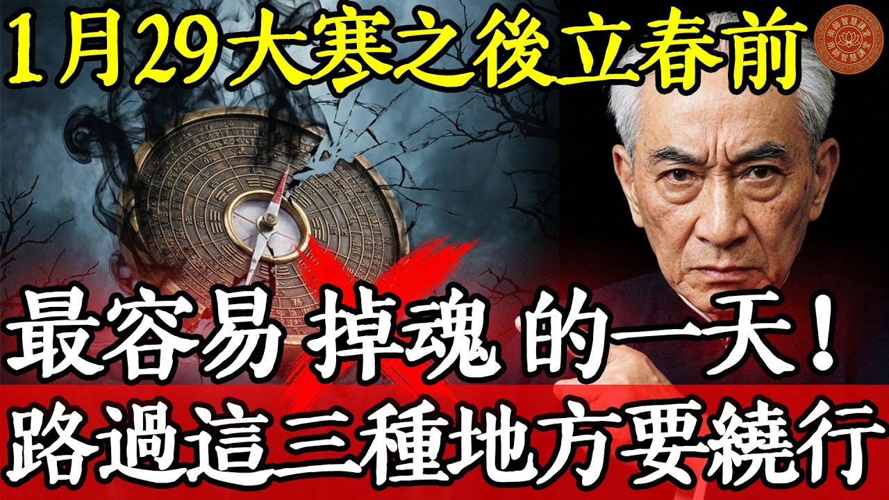 大寒之後立春前，最容易“掉魂”的一天！南懷瑾：路過這三種地方要繞行，否則神魂不守，明年病災不斷！#南怀瑾 #南怀瑾智慧 #国学智慧 #佛法 #修行 #掉魂 #气机下行 #阴气 #避邪 #金鸡独立