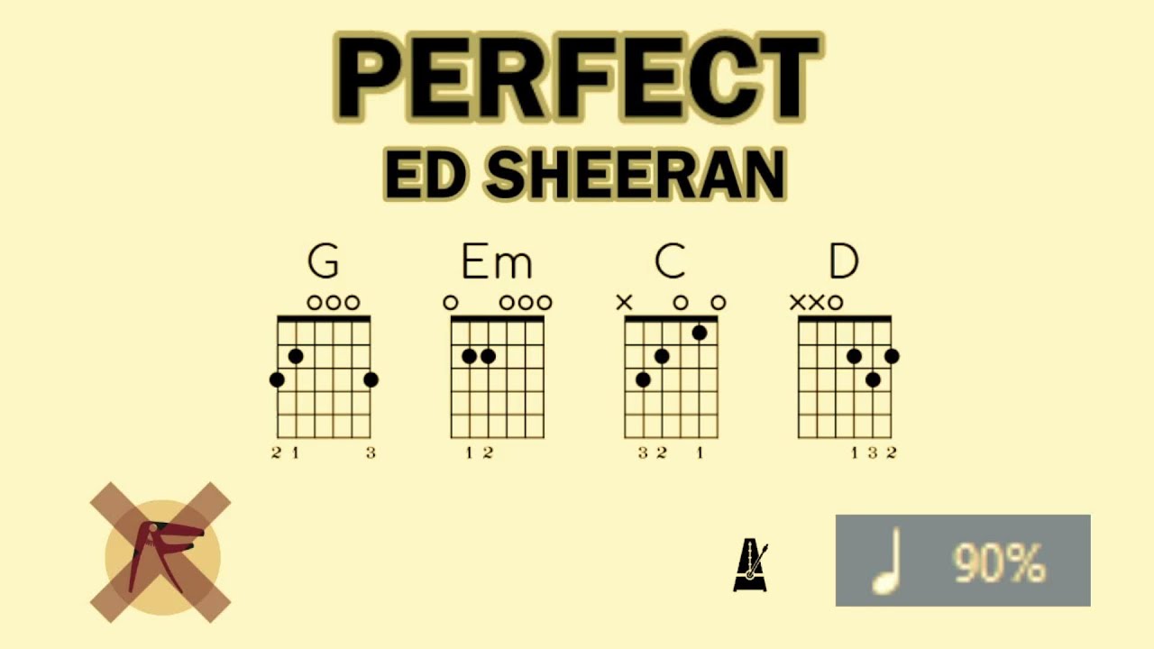 🎸 • ED SHEERAN • PERFECT • 🎶 • ACCORDS & ARPÈGES ⏱️ x90 • ⭐