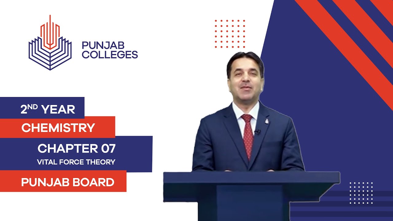 PGC Lectures-Inter Part II-Punjab Board-Chemistry-Chapter 07- Vital Force Theory