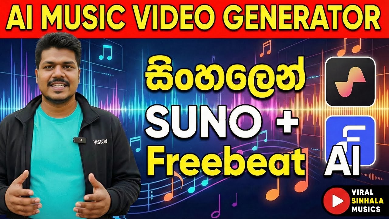 විනාඩි 5න් Suno සහ Freebeat AI භාවිතා කර Music Video එකක් හදමු! (Complete Guide)
