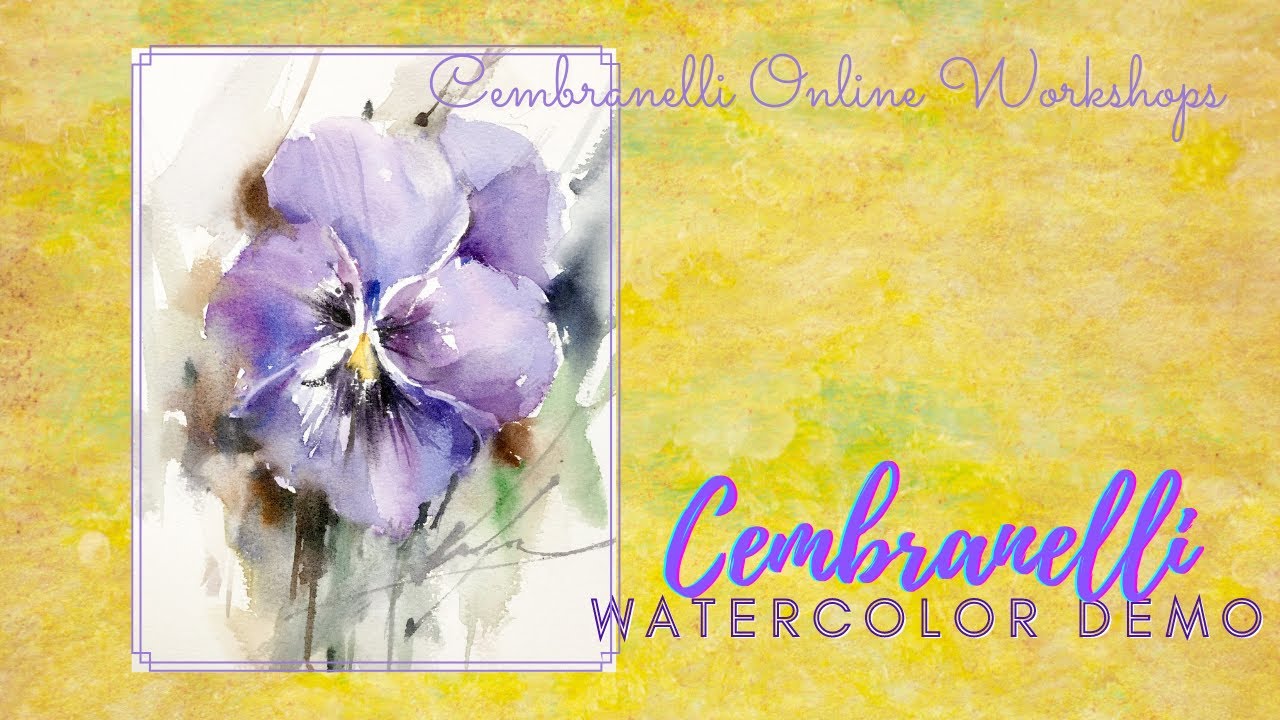 Purple Pansy - Watercolor/Aquarela - Demo
