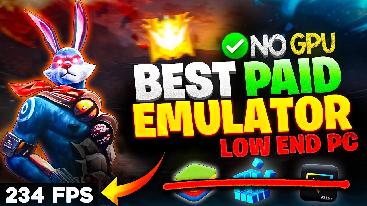 3 Best High FPS Android Emulator For Low End PC Free Fire | No Graphics Card Emulator