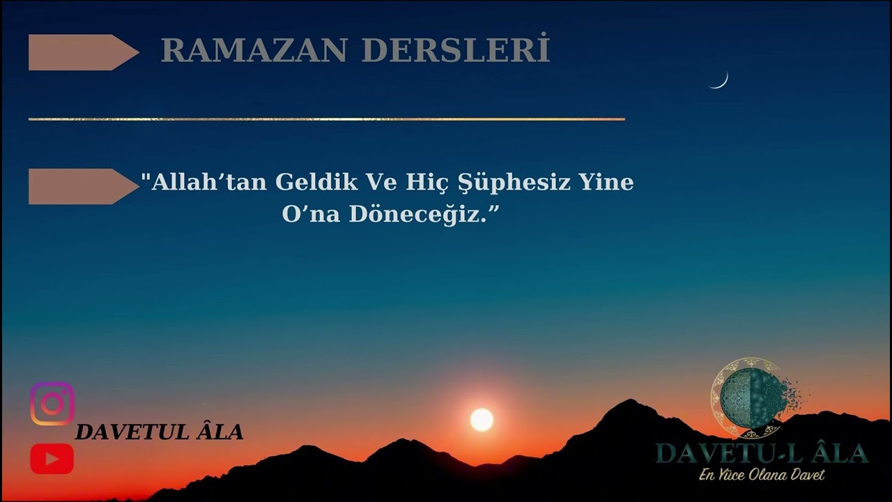 "Şüphesiz biz Allah'a aitiz Ve Şüphesiz Yine Ona Döneceğiz" Mustafa Yıldırım Hoca