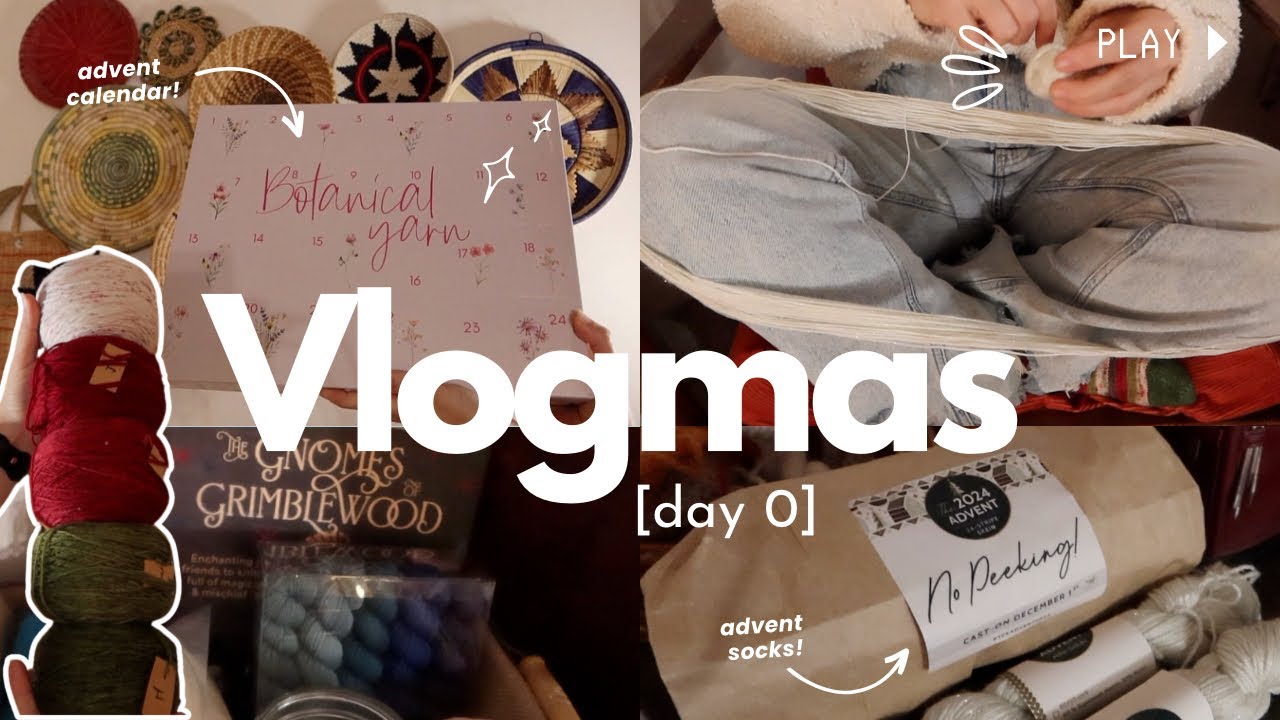 all the vlogmas knitting goals || vlogmas day 0 || [cozy knitting vlog]