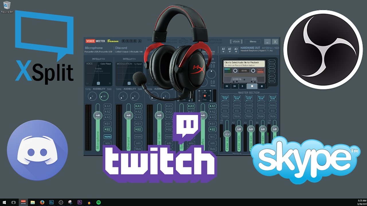 Как настроить VoiceMeeter банан для OBS или XSplit & Streaming дергаться / Beam + раздора