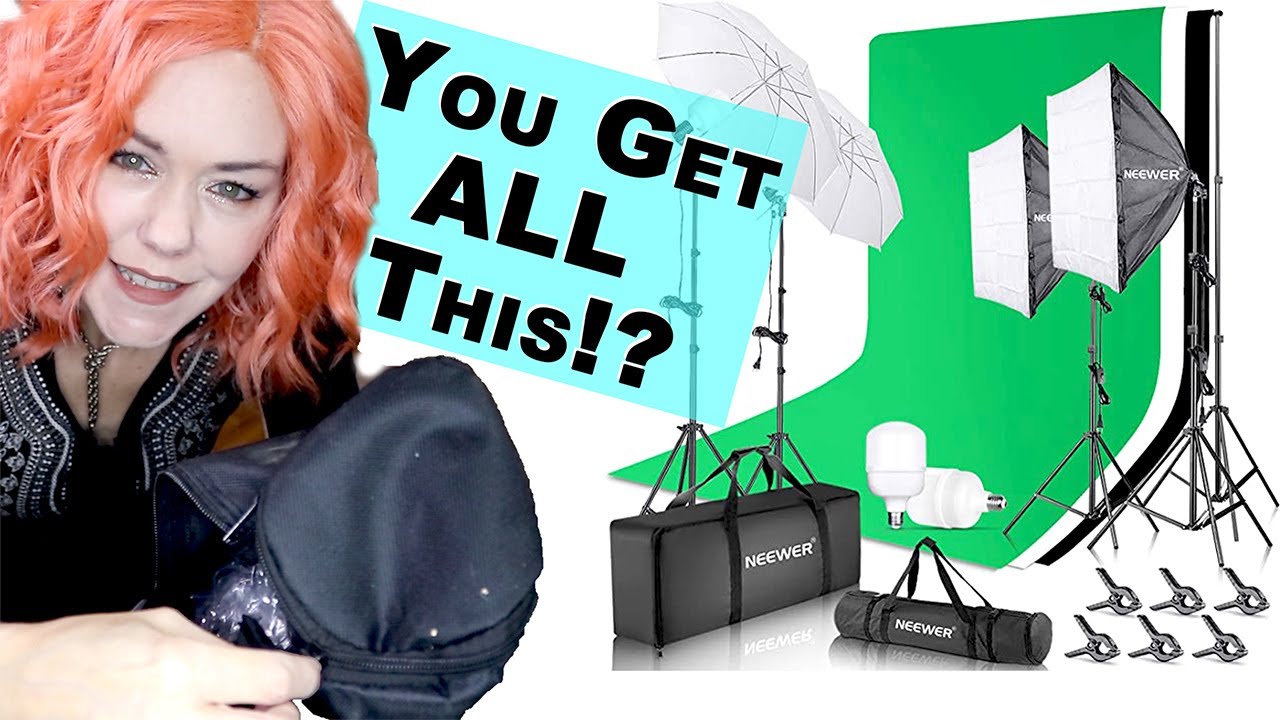 BEST DEAL OUT THERE? ! | STUDIO LIGHTING KIT UNBOXING & REVIEW | NEEWER BACKDROP AND LIGHTING KIT