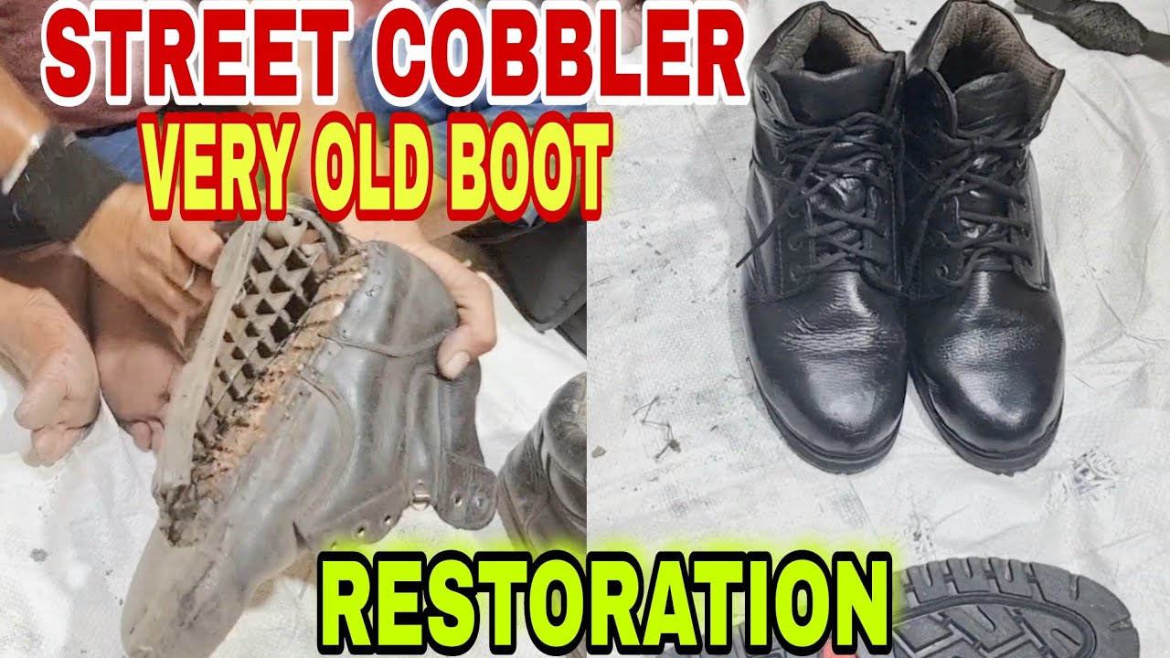 Indian Street cobbler,AMAZING Shoe Restoration And Shoe Polish Full rest 💤😴✨️
