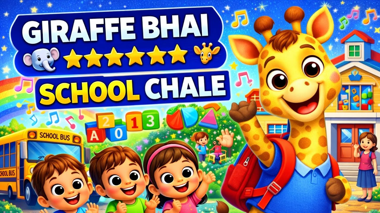 Giraffe Bhai School Chale 🦒 | Fun Kids School Song with Actions | BTTV Kids