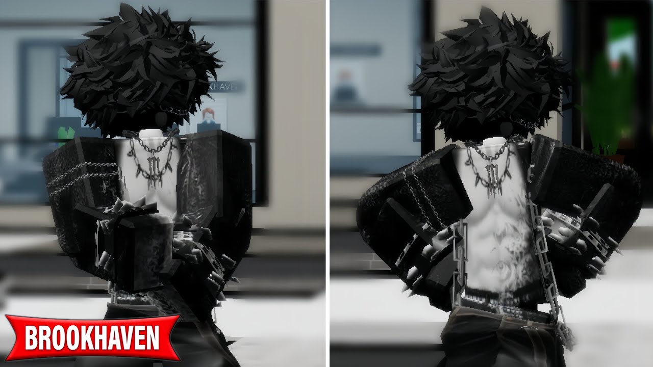 BROOKHAVEN🏡  OUTFIT Y2K BLACK COOL FOR BOYS🤩 II OUTFIT Y2K HITAM KEREN UNTUK COWOK