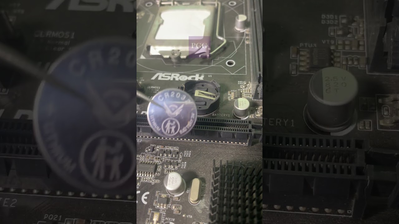 How to Replace CMOS Battery on ASRock H81 Pro BTC  Motherboard #shorts
