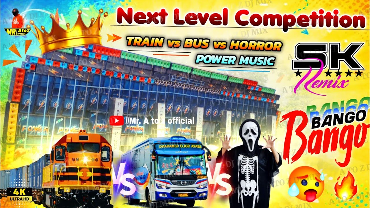 😈Bango Bango Bango 🚀 Dj SK Remix 🔥 Train vs Bus vs Horror 🔥 Next level competition dj song Sk Remix