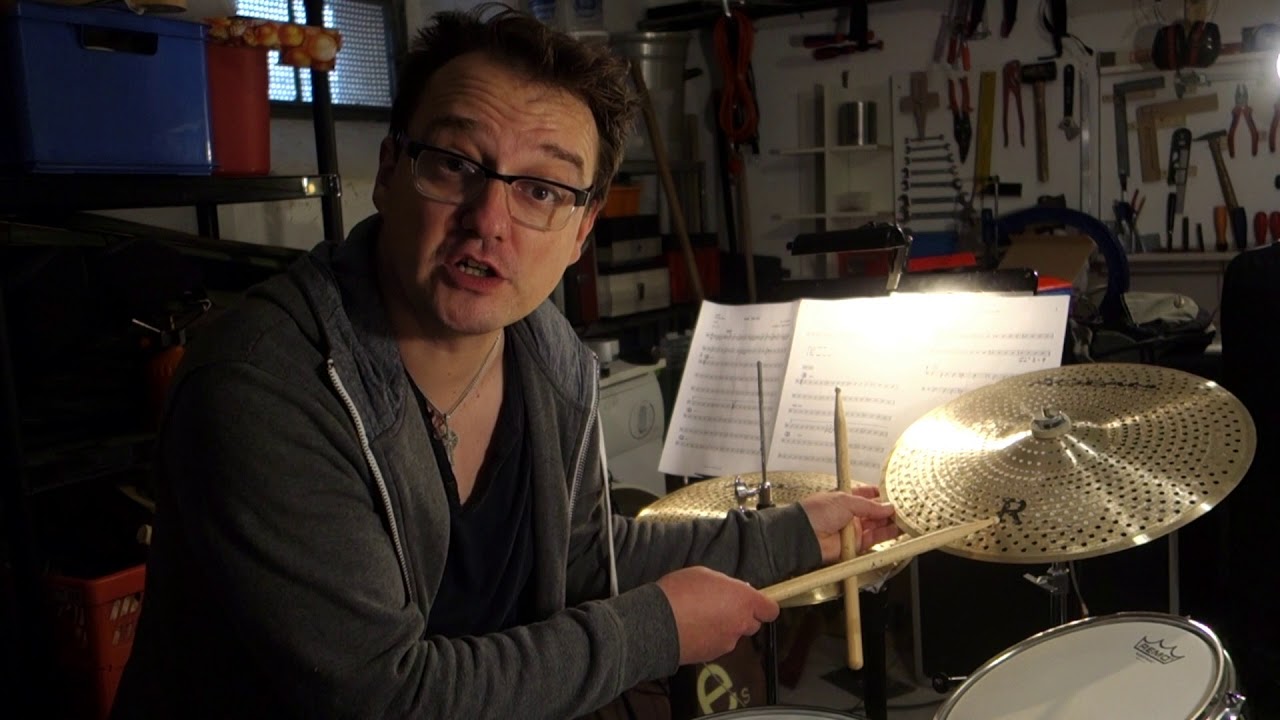 Leise Schlagzeug spielen von Markus Faller Test Remo Silent Stroke Agean R Becken