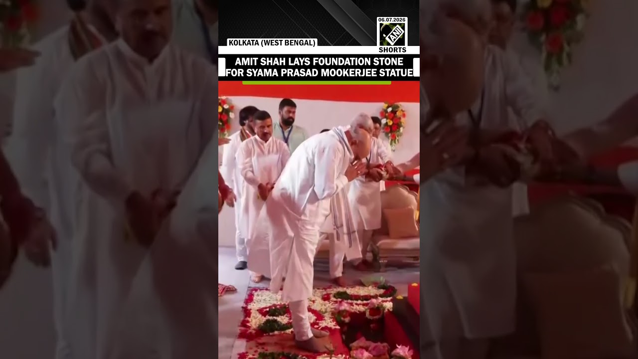 Home Minister Amit Shah lays foundation stone for 125-foot-tall statue of Dr Shyama Prasad Mookerjee