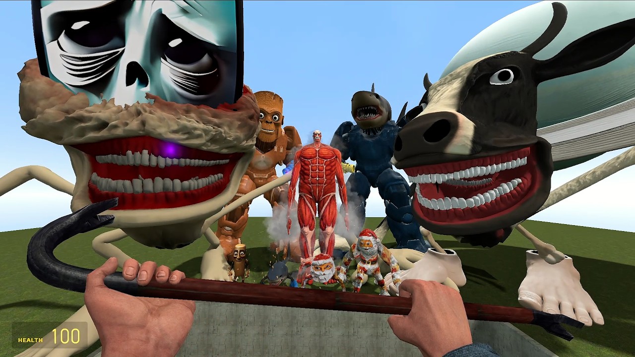 I Kicked ALL Brainrot Characters Into a GIANT PIT in Garry's Mod!