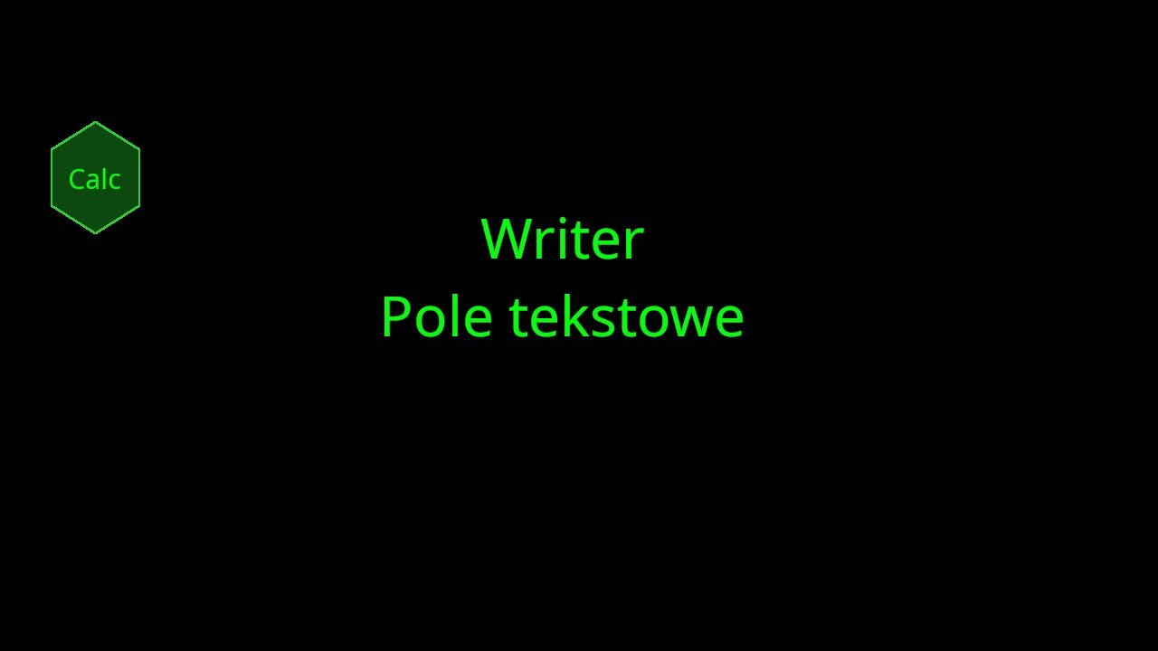 LibreOffice Writer Pole tekstowe