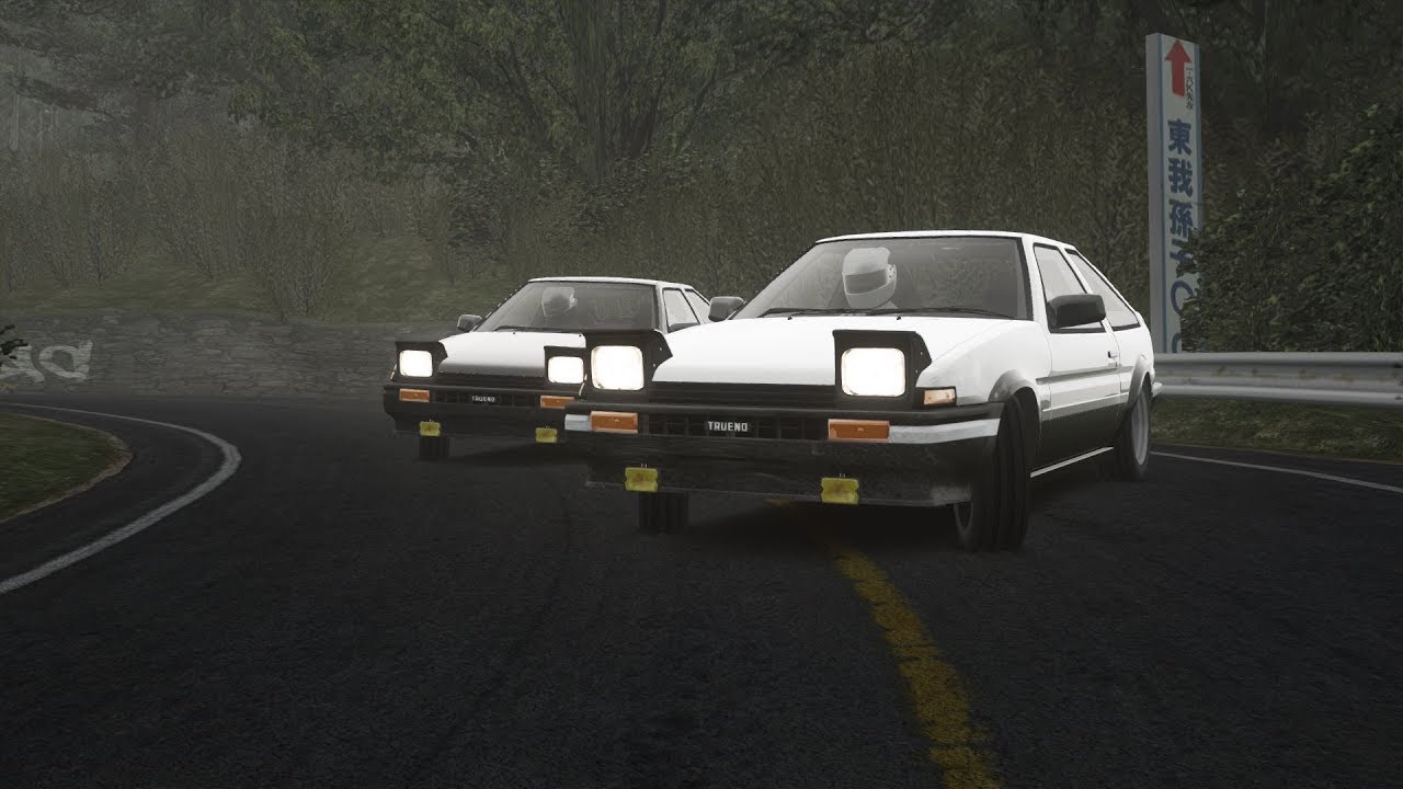 Assetto Corsa Cinematic - AE86 vs AE86 Akina Downhill Finish! (2/2)