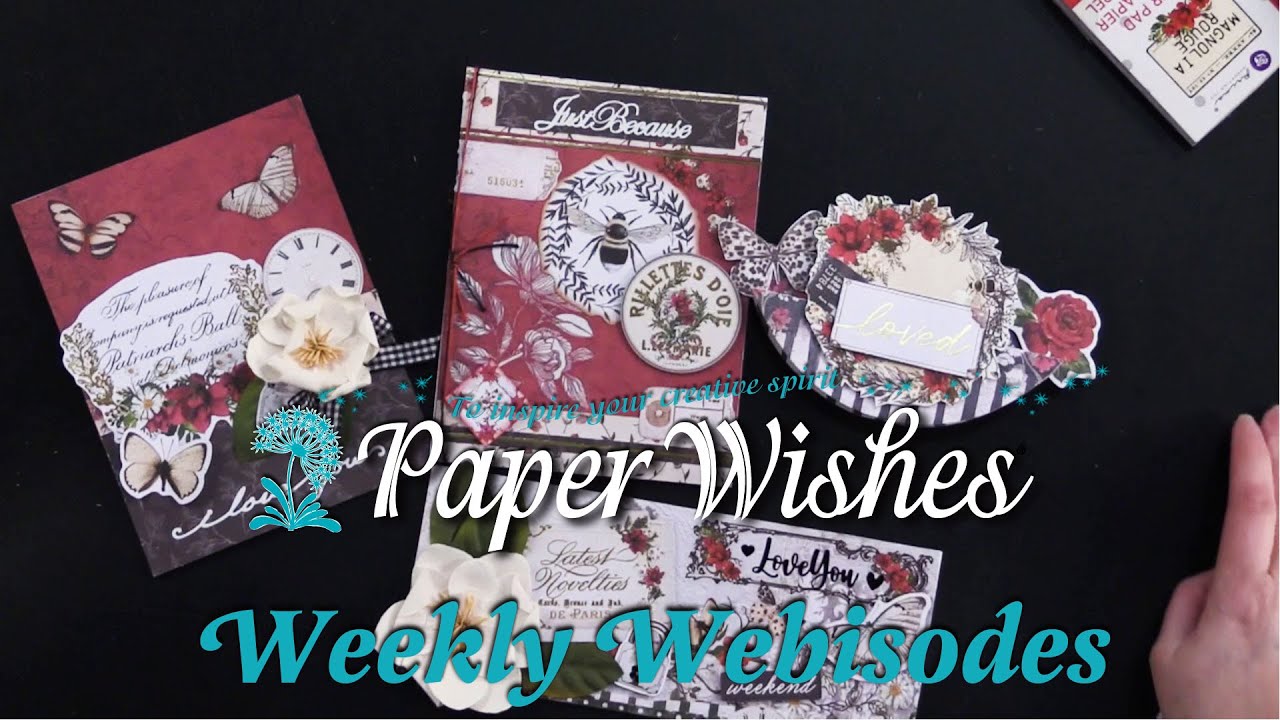 4 Cards Using Magnolia Rouge Collection  by Prima