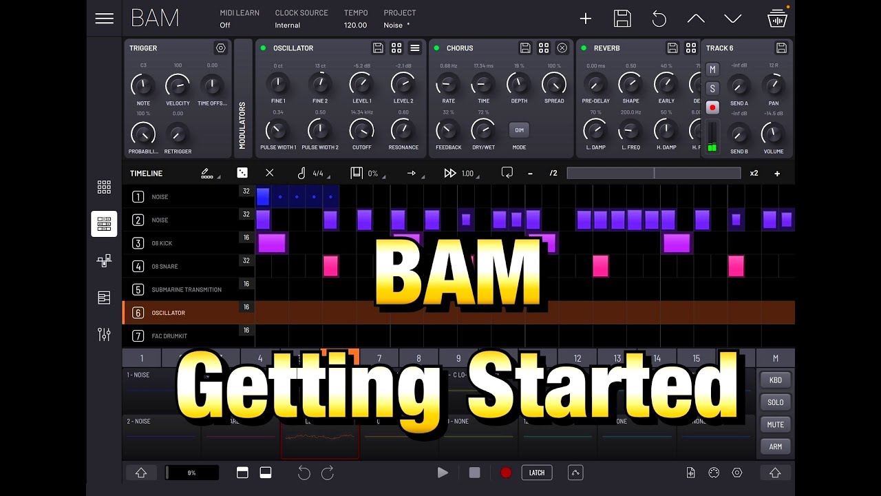 BAM - Music Production Studio - Getting Started Tutorial for the iPad