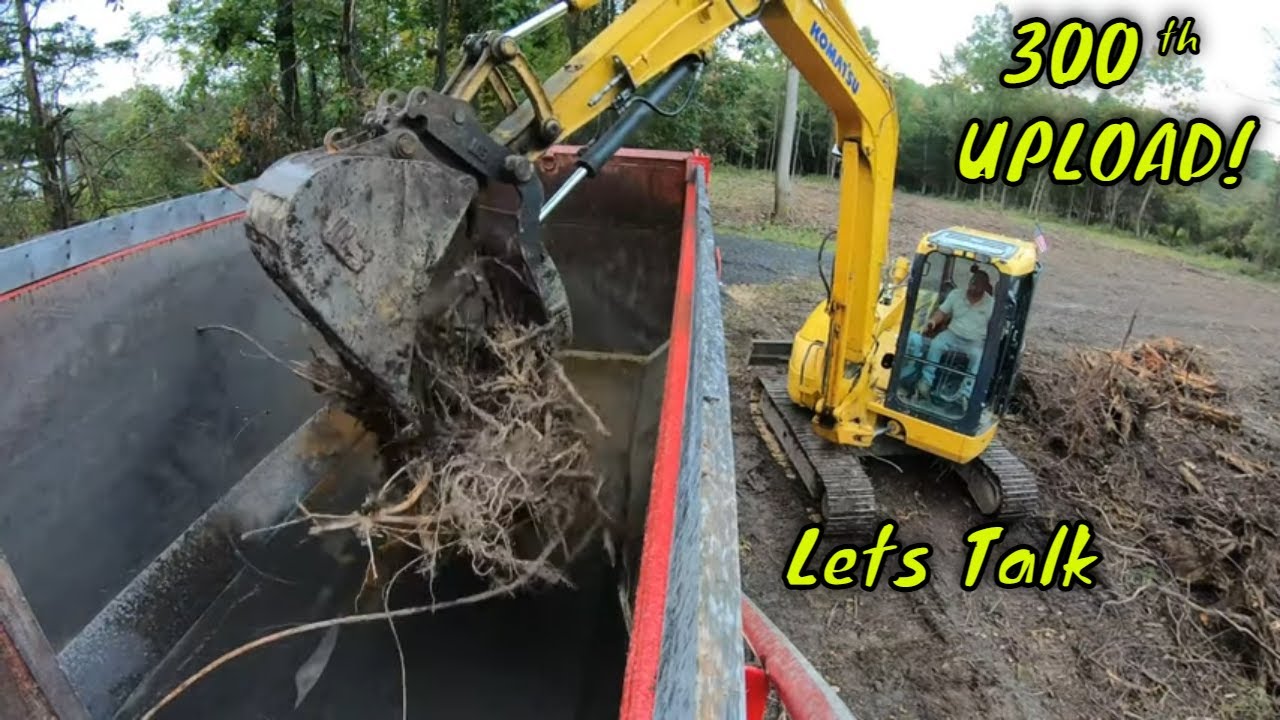 Remove Stumps with Komatsu PC88 Kenworth & International Dump Trucks Plus Shout outs!