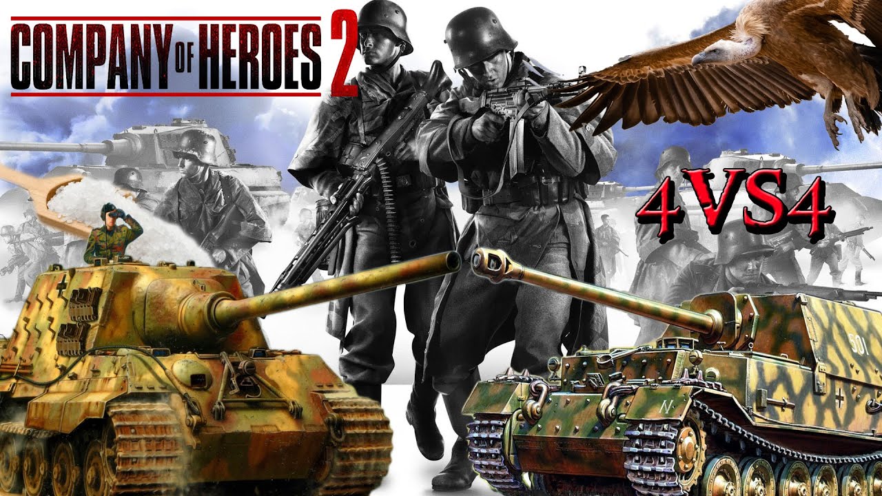Company of Heroes 2, 4vs4 # Yunstar, Vipère, GrosMatou