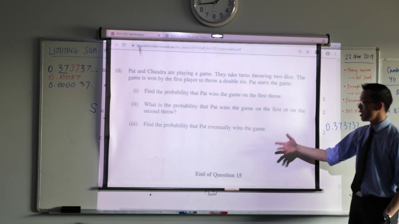 Limiting Sum Applications (3 of 3: Probability problem)