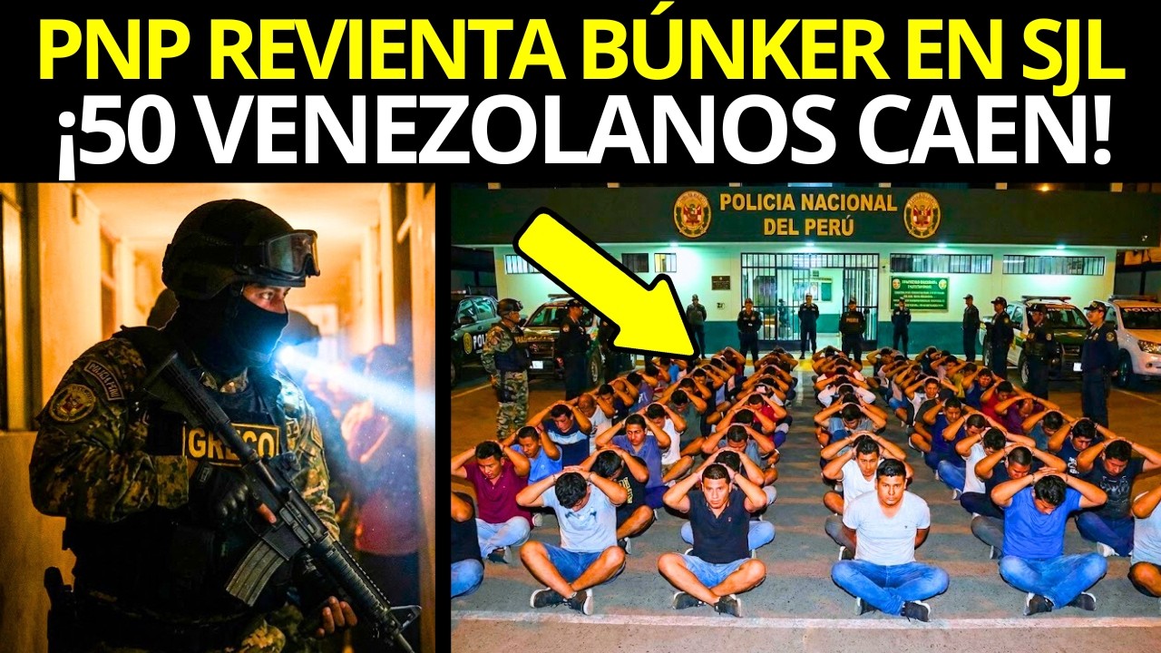 🚨¡SE ACABÓ LA FIESTA! LA PNP REVIENTA BÚNKER Y 50 CHAMOS CAEN RENDIDOS EN SJL