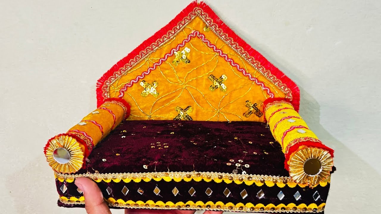 कान्हा 🦚 जी का सिंघासन बनाने का आसान तरीक़ा ॥ Easy Way To Make Kanha Ji Bed || 