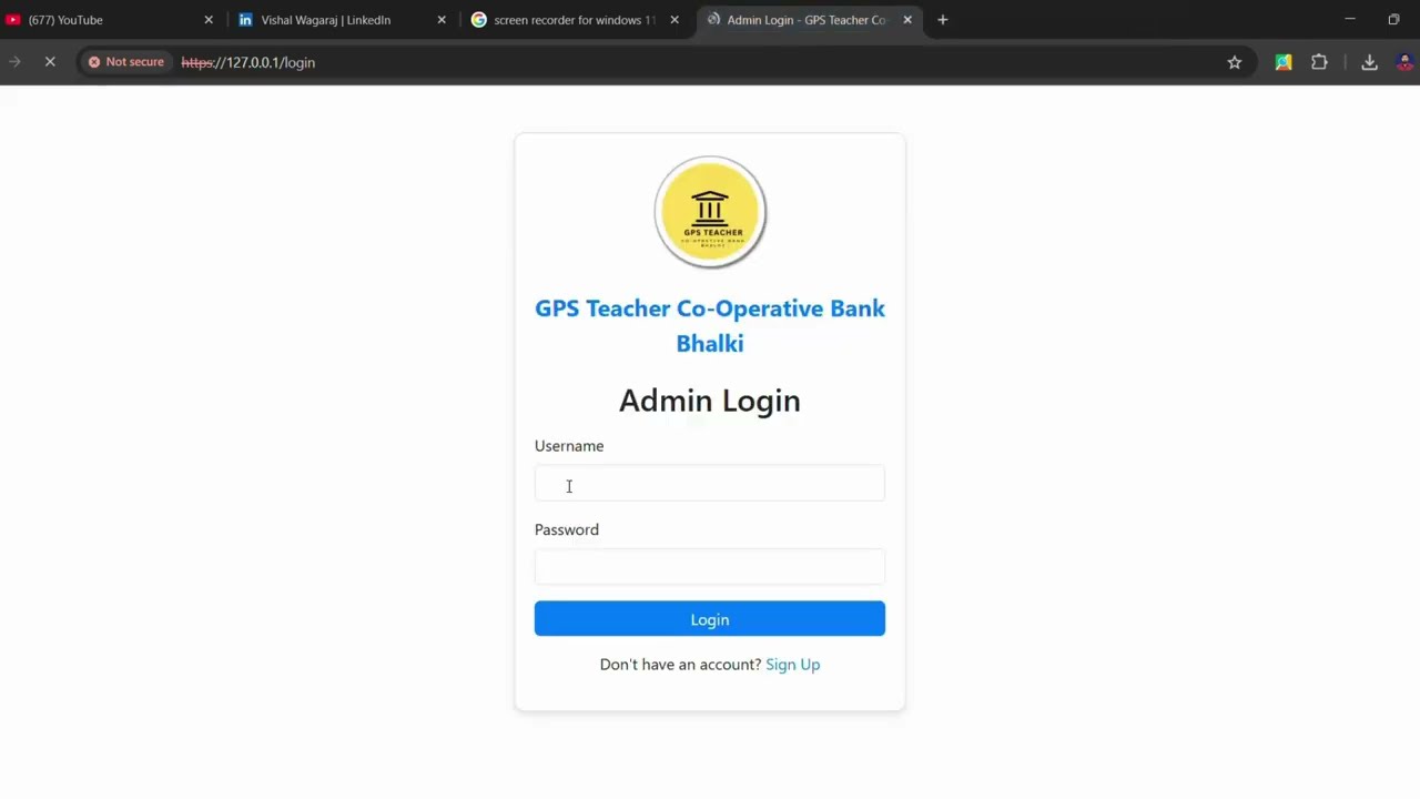 Bank Management System Demo | Web Application by VSW Data Solutions | Modern UI + Secure Features